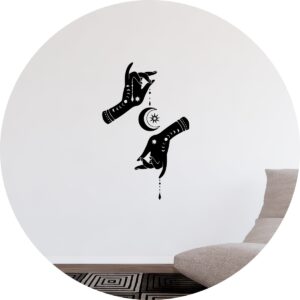 Adesivo de Casa Mãos Tatuadas Henna Indiana