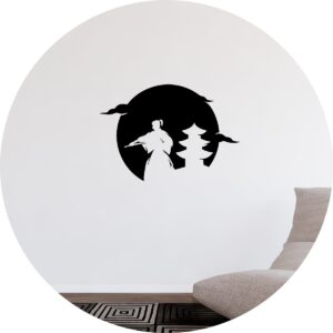 Adesivo de Casa Samurai e Espada
