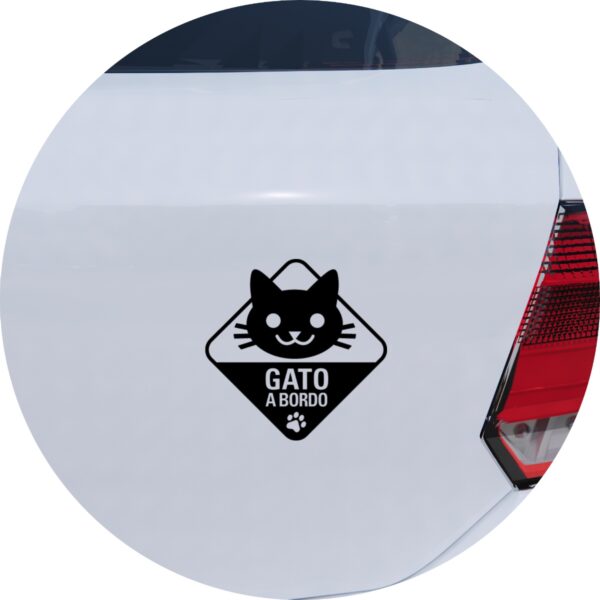 Adesivo de Carro Gato a Bordo