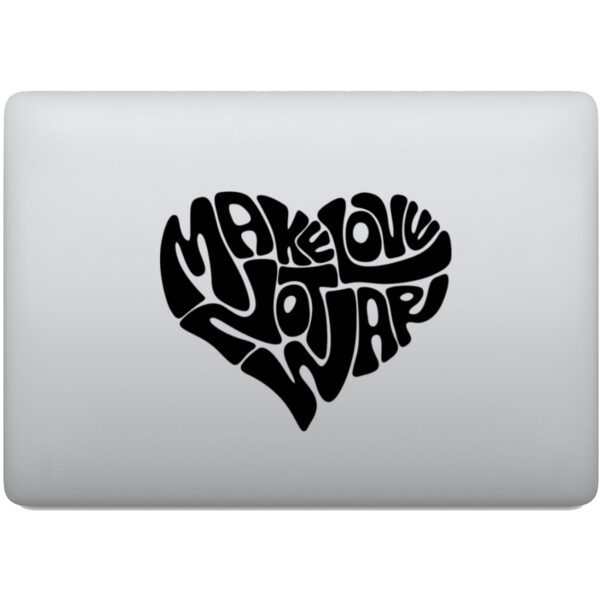 Adesivo de Notebook Make Love Not War - Faça Amor Não Guerra