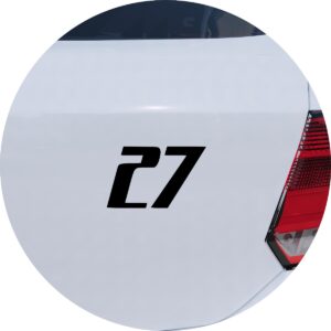 Adesivo de Carro Número Vinte e Sete 27