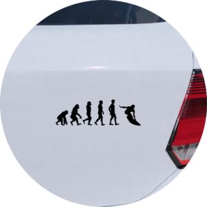 Adesivo de Carro Evolução Ser Humano Surf