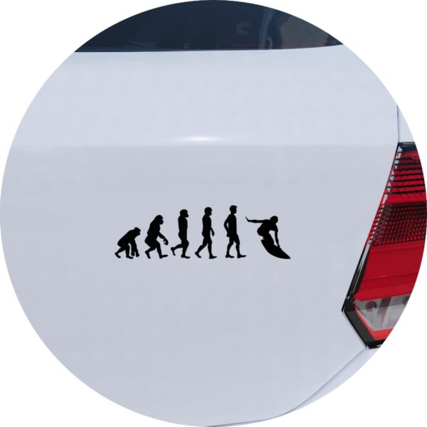 Adesivo de Carro Evolução Ser Humano Surf