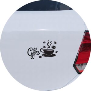 Adesivo de Carro Café Xícara Bebida E Grãos