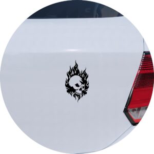 Adesivo de Carro Caveira em Chamas