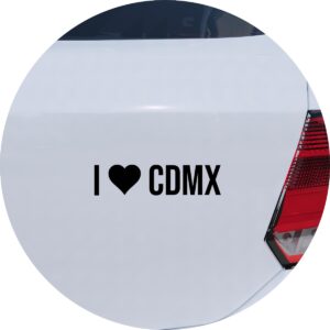 Adesivo de Carro Eu Amo Cidade do México - I Love CDMX