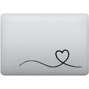 Adesivo de Notebook Coração Linha Amor Paixão
