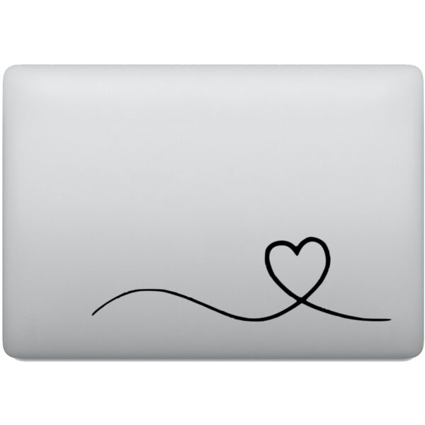 Adesivo de Notebook Coração Linha Amor Paixão