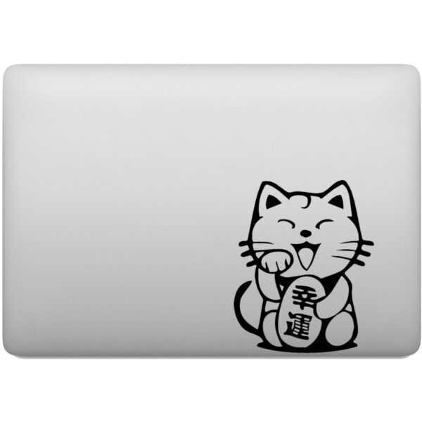 Adesivo de Notebook Maneki Neko Gato Da Sorte