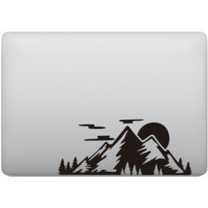 Adesivo de Notebook Montanha Paisagem a Noite Luar