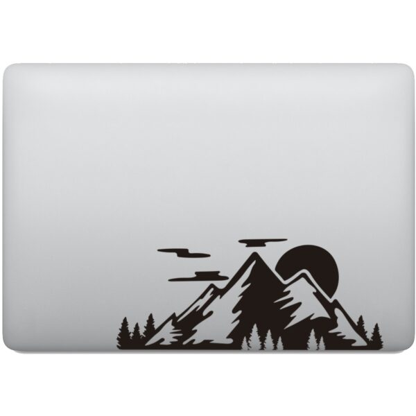 Adesivo de Notebook Montanha Paisagem a Noite Luar