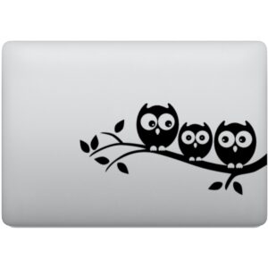 Adesivo de Notebook Família de Corujas
