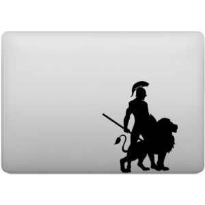 Adesivo de Notebook Gladiador Romano com Leão