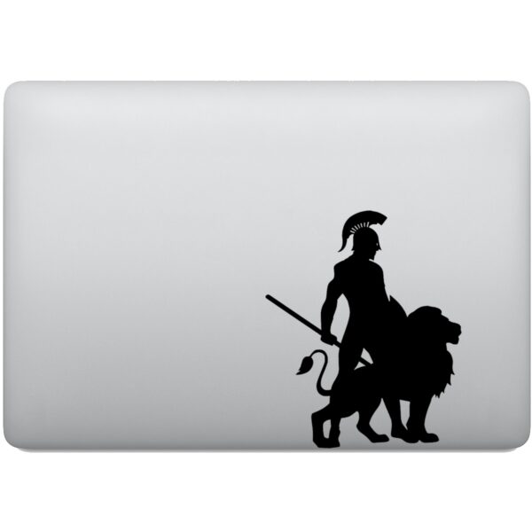 Adesivo de Notebook Gladiador Romano com Leão