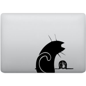 Adesivo de Notebook Gato e Rato na Toca