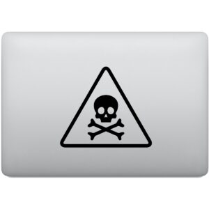 Adesivo de Notebook Aviso Perigo Caveira Veneno