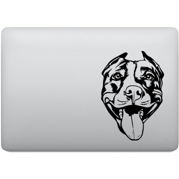 Adesivo de Notebook Cachorro Pitbull Alegre Feliz