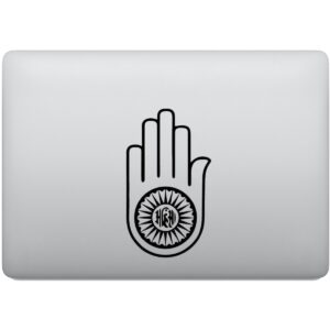 Adesivo de Notebook Jainismo Mão de Ahimsa