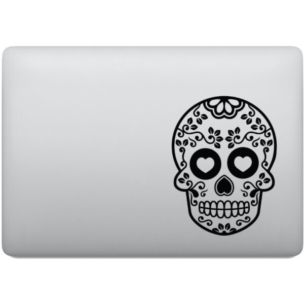Adesivo de Notebook Caveira Mexicana Flores