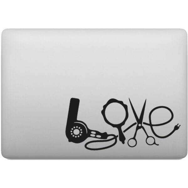 Adesivo de Notebook Love Cabelereiro Salão de Beleza